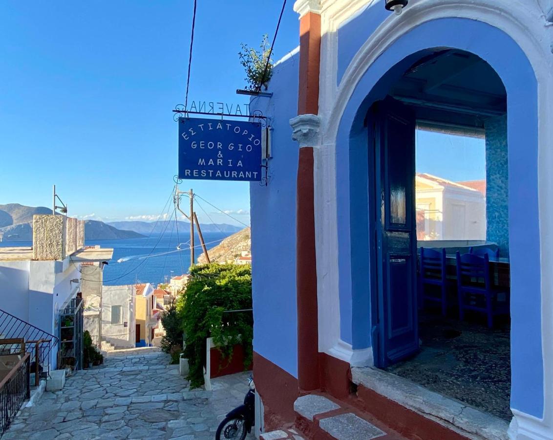 Little Blue In Chorio, Symi Villa Exteriör bild